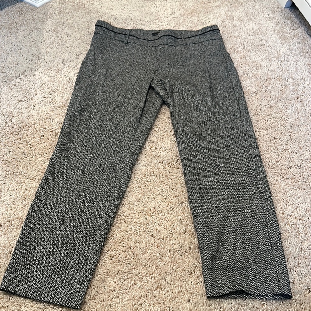Black and white dress pants